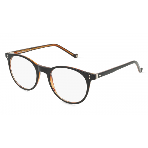 Hackett HE 148 Herren-Brille inkl. Gläser Vollrand Oval Acetat-Gestell 50mm/20mm/145mm, schwarz