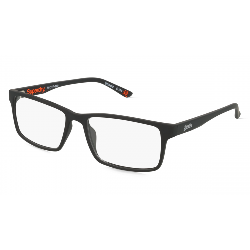 Superdry SDO Bendo Herren-Brille inkl. Gläser Vollrand Eckig Kunststoff-Gestell 56mm/17mm/145mm, schwarz