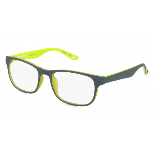 Superdry SDO Kabu Unisex-Brille inkl. Gläser Vollrand Eckig Kunststoff-Gestell 52mm/18mm/145mm, grau