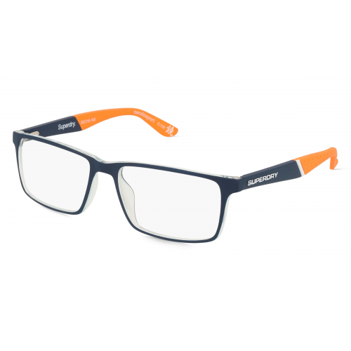 Superdry SDO Bendosport Herren-Brille inkl. Gläser Vollrand Eckig Kunststoff-Gestell 56mm/17mm/145mm, blau