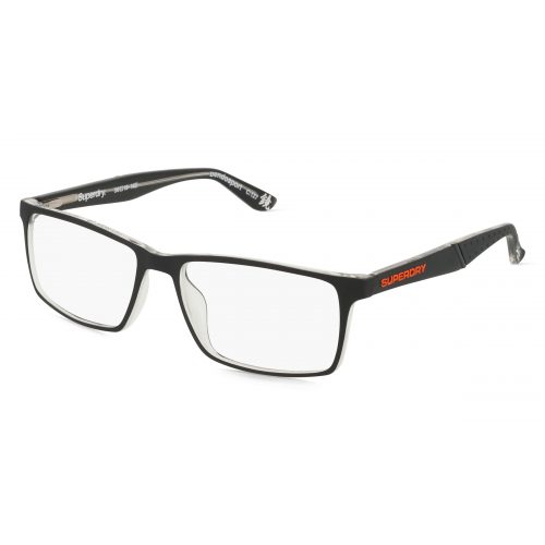 Superdry SDO Bendosport Herren-Brille inkl. Gläser Vollrand Eckig Kunststoff-Gestell 56mm/17mm/145mm, schwarz