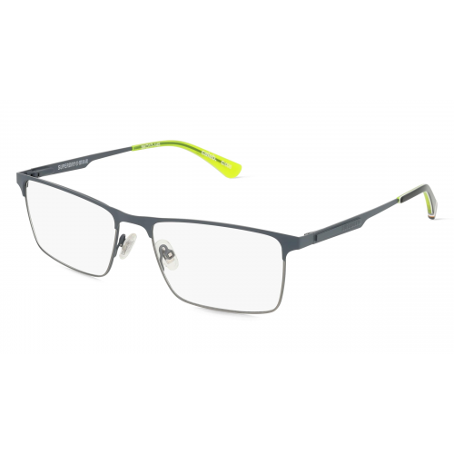 Superdry SDO Caleb Herren-Brille inkl. Gläser Vollrand Eckig Metall-Gestell 56mm/17mm/145mm, grau