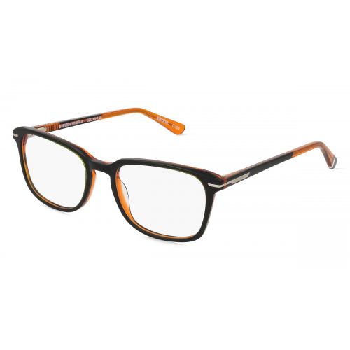 Superdry SDO Strobe Herren-Brille inkl. Gläser Vollrand Eckig Kunststoff-Gestell 52mm/18mm/145mm, schwarz