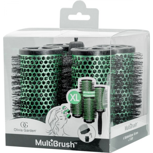Olivia Garden MultiBrush 56/75 gr&uuml;n, 4er Set mit Griff