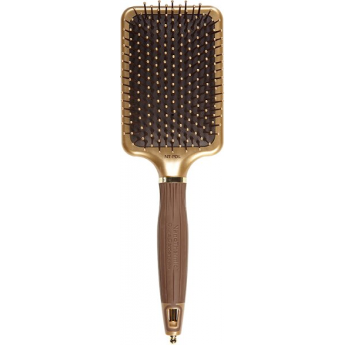 Olivia Garden Expert Care Rectangular Nylon Bristle Gold&Brown L