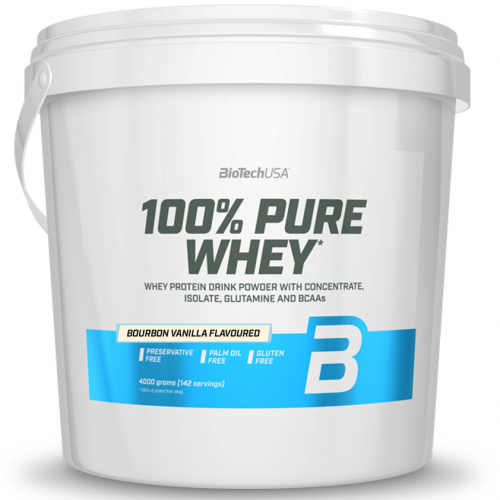 BioTech USA - 100% PURE WHEY 4000 g Dose Bourbon Vanille