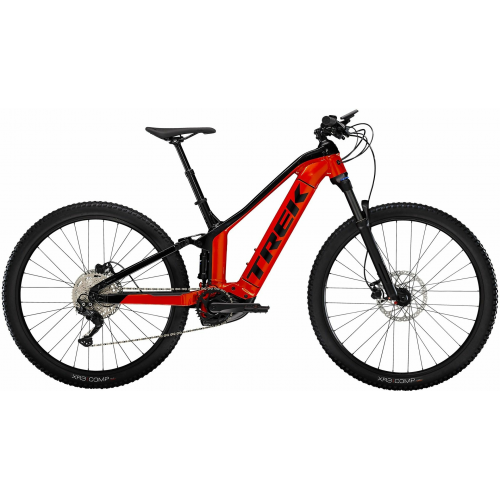 Trek Powerfly FS 4 Gen 3 625 Wh, 10 Gang Kettenschaltung, Herrenfahrrad, Diamant, Modell 2023, 29 Zoll 50 cm Lava/ Trek Black