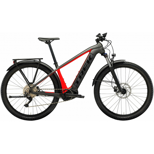 Trek Powerfly Sport 4 Equipped Gen 3 (500 Wh), 10 Gang Kettenschaltung, Herrenfahrrad, Diamant, Modell 2023, 29 Zoll 42 cm Matte Black/Gloss Red