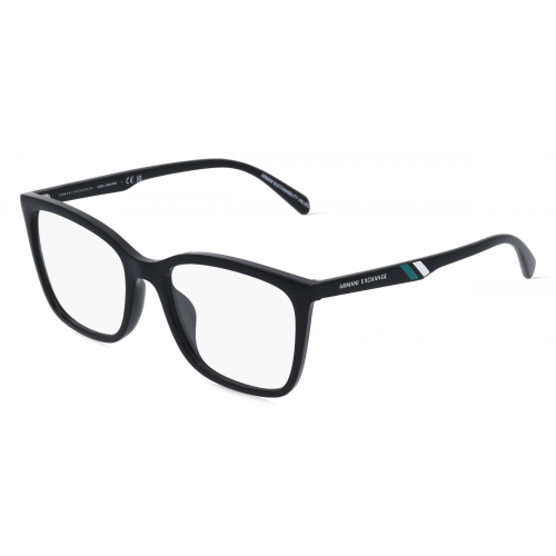 Armani Exchange AX3088U Damen-Brille inkl. Gläser Vollrand Butterfly Kunststoff-Gestell 54mm/18mm/140mm, schwarz