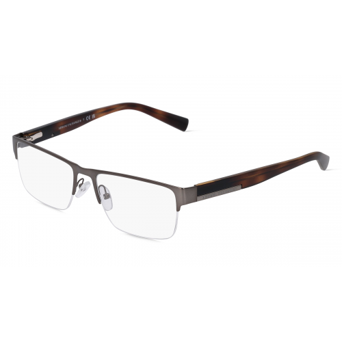 Armani Exchange AX1018 Herren-Brille inkl. Gläser Nylor Eckig Metall-Gestell 54mm/17mm/140mm, braun