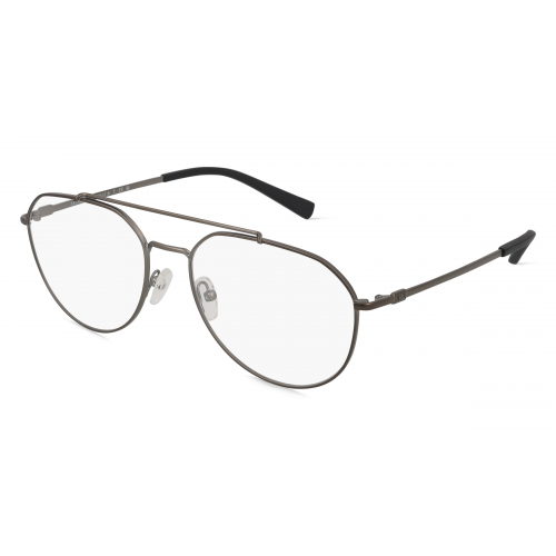 Armani Exchange AX1029 Herren-Brille inkl. Gläser Vollrand Pilot Metall-Gestell 57mm/17mm/145mm, grau