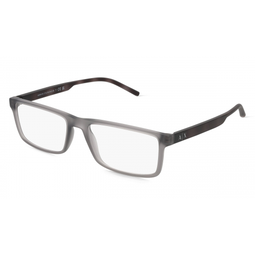 Armani Exchange AX3060 Herren-Brille inkl. Gläser Vollrand Eckig Kunststoff-Gestell 54mm/17mm/145mm, grau