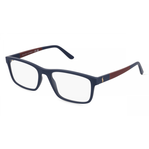 Polo Ralph Lauren PH2212 Herren-Brille inkl. Gläser Vollrand Rechteckig Kunststoff-Gestell 55mm/19mm/145mm, blau