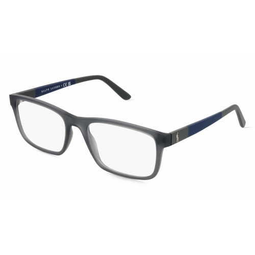 Polo Ralph Lauren PH2212 Herren-Brille inkl. Gläser Vollrand Rechteckig Kunststoff-Gestell 55mm/19mm/145mm, grau