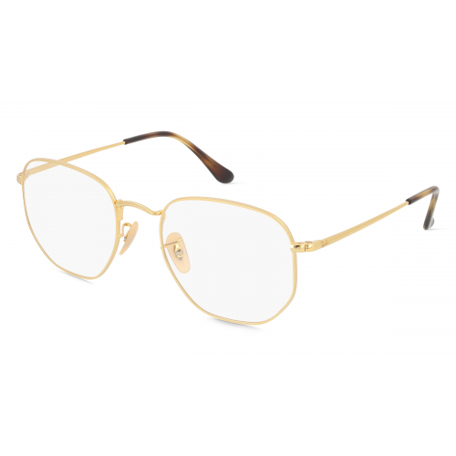 Ray-Ban RX6448 Unisex-Brille inkl. Gläser Vollrand Panto Metall-Gestell 54mm/21mm/145mm, gold