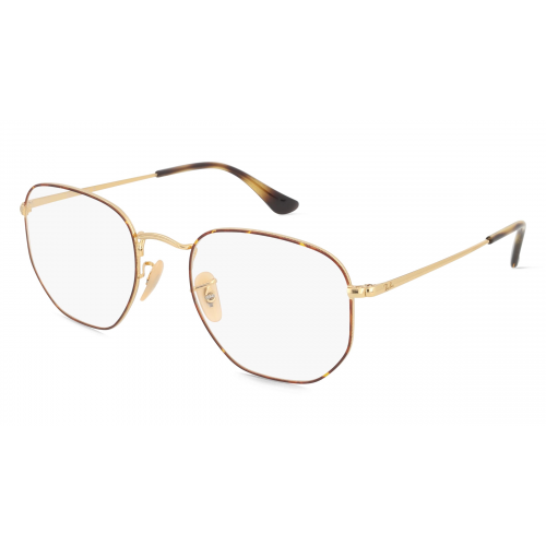 Ray-Ban RX6448 Unisex-Brille inkl. Gläser Vollrand Panto Metall-Gestell 51mm/21mm/145mm, braun