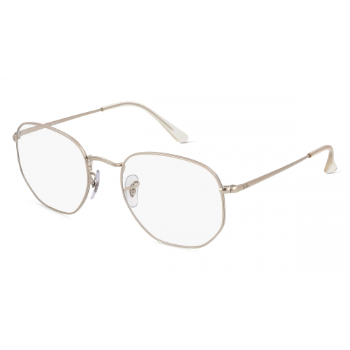 Ray-Ban RX6448 Unisex-Brille inkl. Gläser Vollrand Panto Metall-Gestell 54mm/21mm/145mm, silber