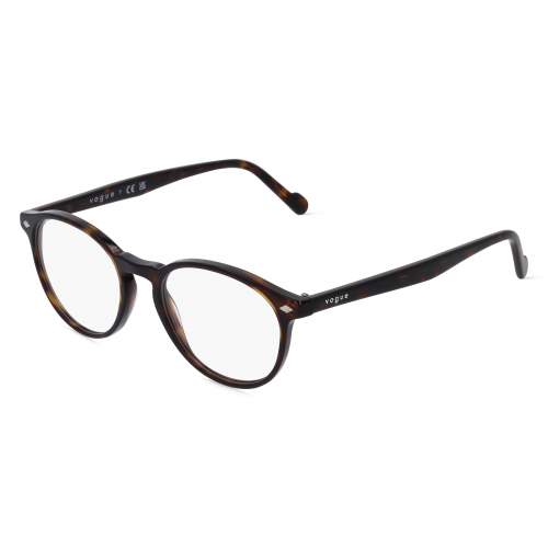 Vogue VO5326 Herren-Brille inkl. Gläser Vollrand Panto Acetat-Gestell 49mm/19mm/145mm, braun