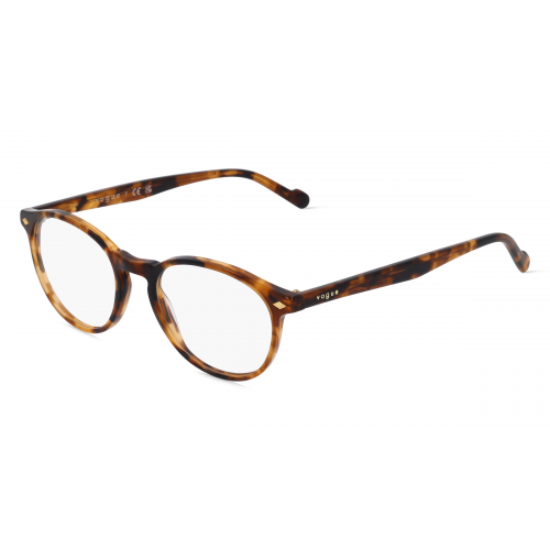 Vogue VO5326 Herren-Brille inkl. Gläser Vollrand Panto Acetat-Gestell 49mm/19mm/145mm, braun