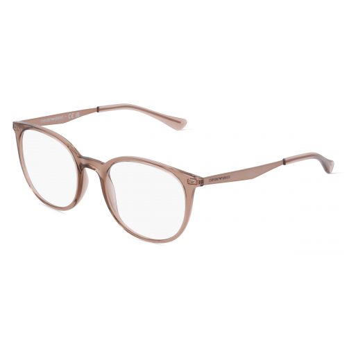 Emporio Armani EA3168 Damen-Brille inkl. Gläser Vollrand Butterfly Kunststoff-Gestell 52mm/20mm/145mm, braun