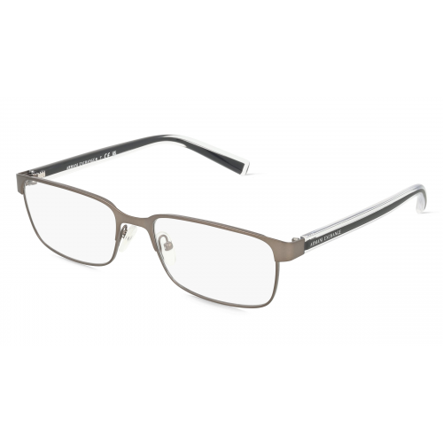 Armani Exchange AX1042 Herren-Brille inkl. Gläser Vollrand Rechteckig Metall-Gestell 56mm/18mm/140mm, grau