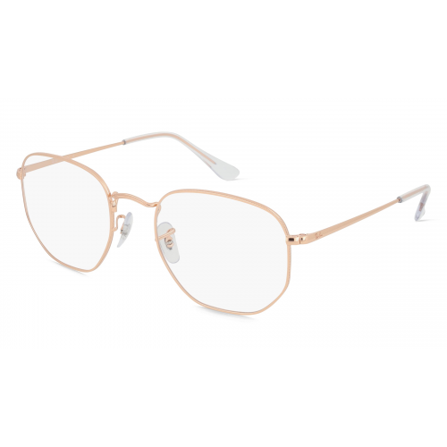 Ray-Ban RX6448 Unisex-Brille inkl. Gläser Vollrand Panto Metall-Gestell 54mm/21mm/145mm, pink