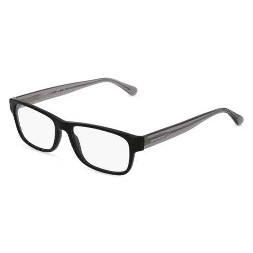 Emporio Armani EA3179 Herren-Brille inkl. Gläser Vollrand Eckig Kunststoff-Gestell 56mm/17mm/145mm, schwarz