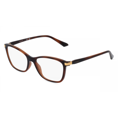 Vogue VO5378 Damen-Brille inkl. Gläser Vollrand Eckig Kunststoff-Gestell 51mm/17mm/140mm, braun