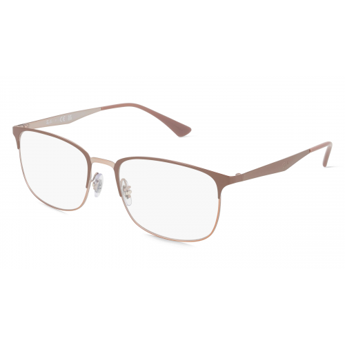 Ray-Ban RX6421 Unisex-Brille inkl. Gläser Nylor Eckig Metall-Gestell 52mm/18mm/140mm, gelb