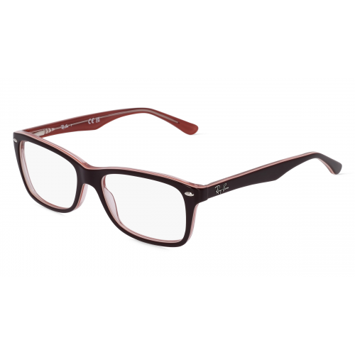 Ray-Ban RX5228 Damen-Brille inkl. Gläser Vollrand Rechteckig Acetat-Gestell 50mm/17mm/140mm, braun