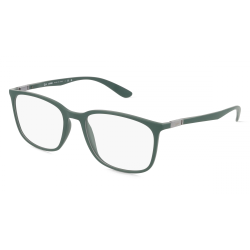 Ray-Ban RX7199 Unisex-Brille inkl. Gläser Vollrand Eckig Kunststoff-Gestell 52mm/18mm/145mm, grün