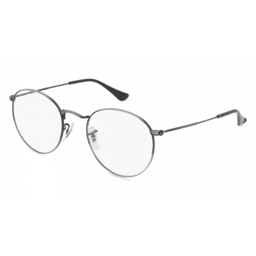 Ray-Ban RX3447V Unisex-Brille inkl. Gläser Vollrand Panto Metall-Gestell 50mm/21mm/145mm, grau