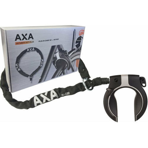 AXA Rahmenschloss Victory inkl. Kette 100 cm schwarz