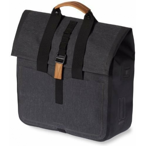 Basil Urban Dry Shopper Gepäckträgertasche, grau charcoal melee