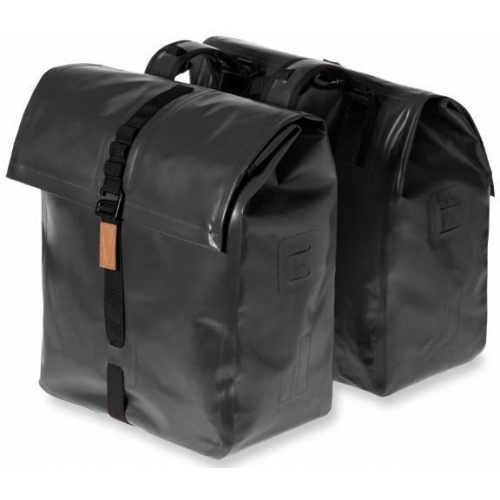 Basil Urban Dry Double Bag Gepäckträgertasche, schwarz solid black