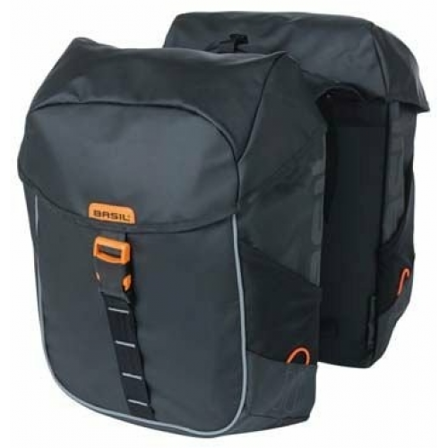 Basil Doppelpacktasche Miles Tarpaulin Double Bag schwarz