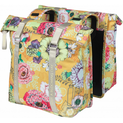 Basil Gepäckträgertasche Bloom Field Double Pannier Bag honey yellow