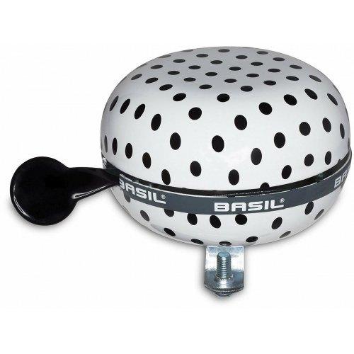 Basil Glocke Big Bell Polkadot whiteblack dot weiß mit punkten