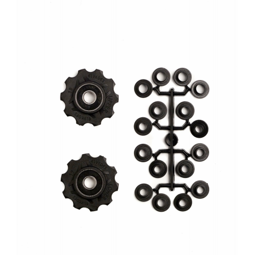 Elvedes Schaltwerkrollen, Pulley Set 2x 10 Zähne 2017231 schwarz