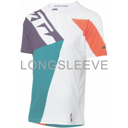 KTM Factory Enduro Trikot Shirt Longsleeve XXXL white/petrol/orange