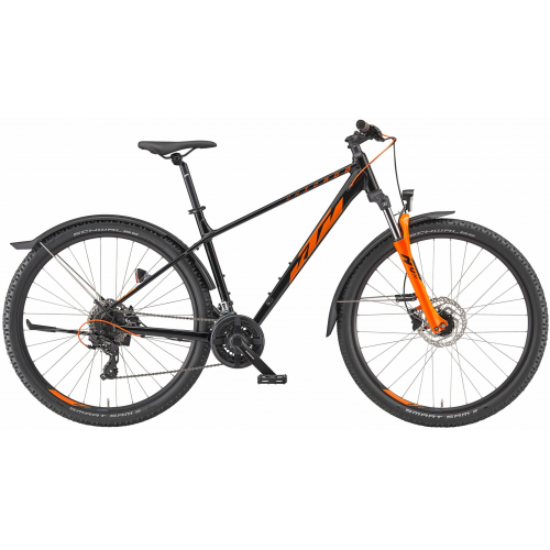 KTM CHICAGO STREET 29, 24 Gang Kettenschaltung, Herrenfahrrad, Diamant, Modell 2024, 29 Zoll 48 cm flaming black (orange)