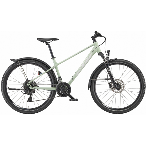 KTM PENNY LANE STREET 27, 24 Gang Kettenschaltung, Damenfahrrad, Diamant, Modell 2024, 27,5 Zoll 37 cm pale mint (white+dark blue)