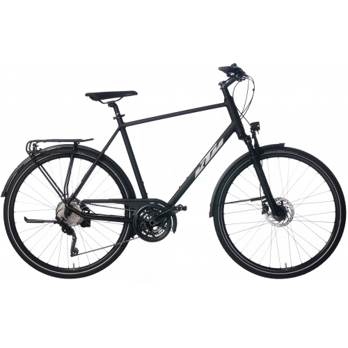 KTM VENETO LIGHT DISC, 30 Gang Kettenschaltung, Herrenfahrrad, Diamant, Modell 2024, 28 Zoll 56 cm black matt (white+green)