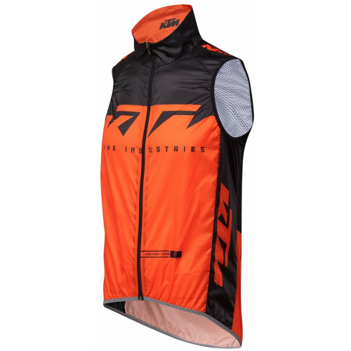 KTM Windbreaker sleeveless XW with reflector Factory Team XL black/orange