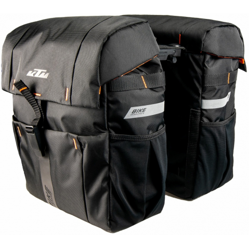 KTM SPORT CARRIER BAG DOUBLE Racktime Snapit 2.0 schwarz/orange