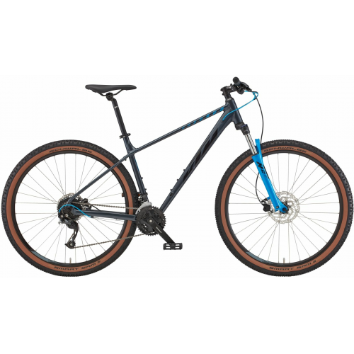 KTM CHICAGO 271, 18 Gang Kette, Herrenfahrrad, Diamant, Modell 2022/2023, 27,5 Zoll 48 cm metallic grey (black+blue)