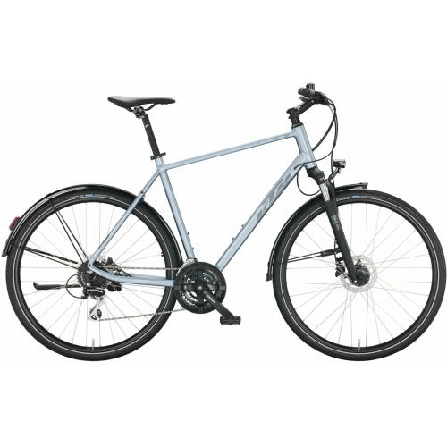 KTM X-LIFE TRACK STREET, 24 Gang Kette, Herrenfahrrad, Diamant, Modell 2022/2023, 29 Zoll 60 cm azzurro silver (dark grey+grey)