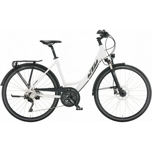 KTM VENETO LIGHT DISC, 30 Gang Kette, Damenfahrrad, Deep, Modell 2022/2023, 28 Zoll 56 cm white matt (black+red)