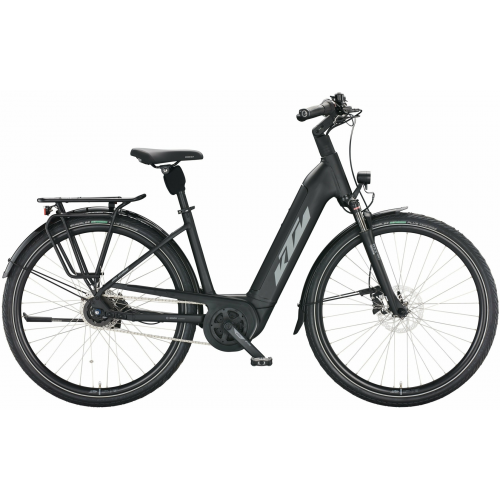 KTM CENTO 5 RT (500 Wh), 5 Gang Nabe, Damenfahrrad, Deep, Modell 2022/2023, 29 Zoll 56 cm black matt (grey+green)