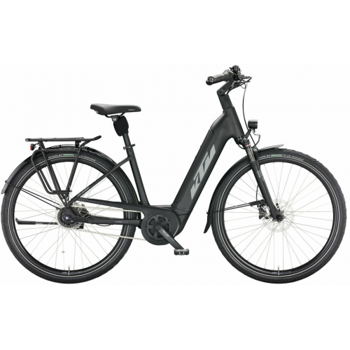 KTM CENTO 5 (500 Wh), 5 Gang Nabe, Damenfahrrad, Deep, Modell 2022/2023, 29 Zoll 56 cm black matt (grey+green)